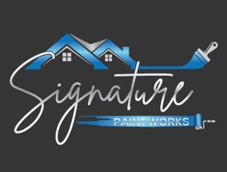 Signature Paintworks  logo design by Upoops