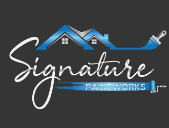 Signature Paintworks  logo design by Upoops