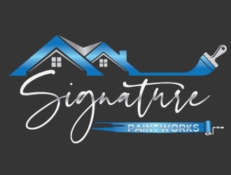 Signature Paintworks  logo design by Upoops