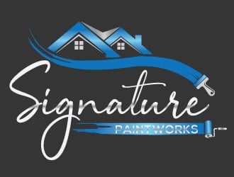 Signature Paintworks  logo design by Upoops