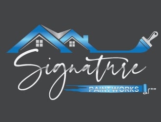 Signature Paintworks  logo design by Upoops