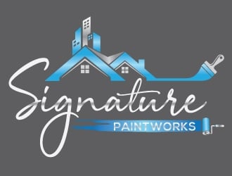 Signature Paintworks  logo design by Upoops