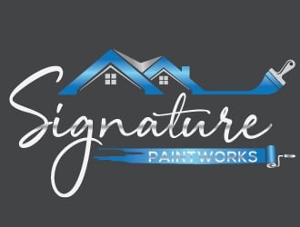 Signature Paintworks  logo design by Upoops