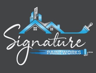 Signature Paintworks  logo design by Upoops