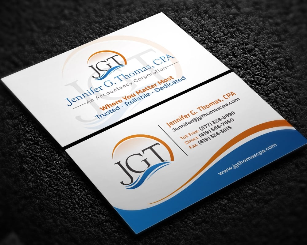 Jennifer G. Thomas, CPA An Accountancy Corporation logo design by scriotx