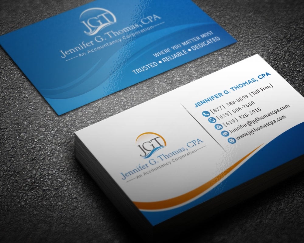 Jennifer G. Thomas, CPA An Accountancy Corporation logo design by Boomstudioz