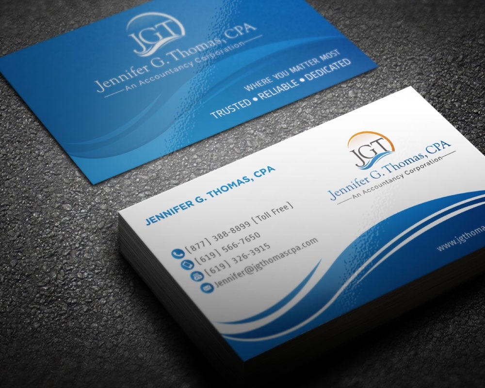 Jennifer G. Thomas, CPA An Accountancy Corporation logo design by Boomstudioz