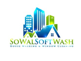 SoWal Soft Wash                House Washing & Window Cleaning logo design by shravya