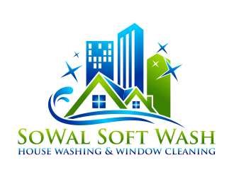 SoWal Soft Wash                House Washing & Window Cleaning logo design by cintoko