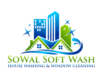 SoWal Soft Wash                House Washing & Window Cleaning logo design by cintoko