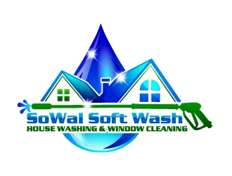 SoWal Soft Wash                House Washing & Window Cleaning logo design by uttam