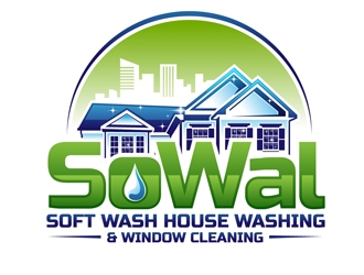 SoWal Soft Wash                House Washing & Window Cleaning logo design by DreamLogoDesign