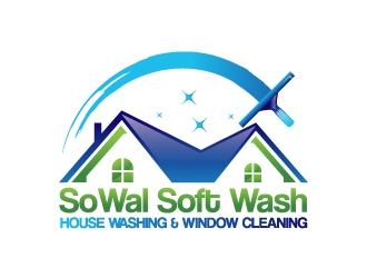 SoWal Soft Wash                House Washing & Window Cleaning logo design by uttam