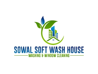 SoWal Soft Wash                House Washing & Window Cleaning logo design by sarfaraz