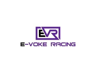 E-VOKE RACING  logo design by N3V4