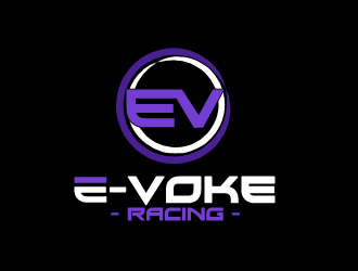 E-VOKE RACING  logo design by mazbetdesign