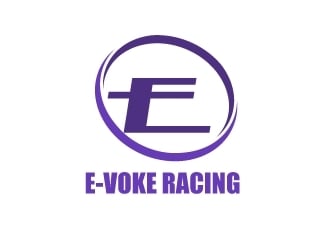 E-VOKE RACING  logo design by mazbetdesign