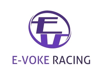 E-VOKE RACING  logo design by mazbetdesign