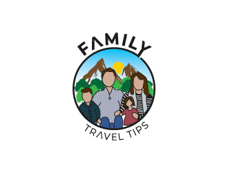 Family Travel Tips logo design by keptgoing