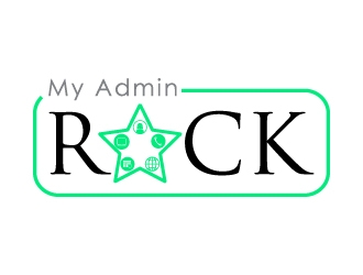 My Admin Rocks  logo design by twomindz