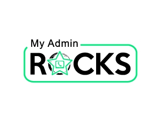 My Admin Rocks  logo design by twomindz