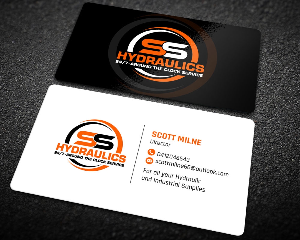 SS HYDRAULICS logo design by Boomstudioz