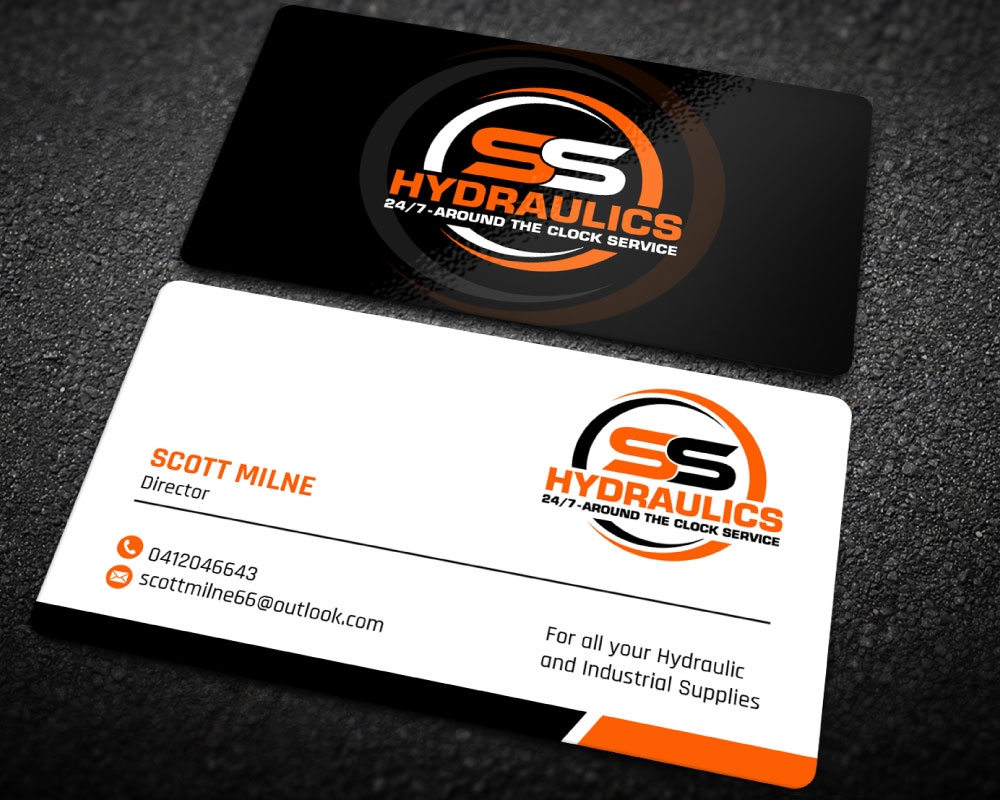 SS HYDRAULICS logo design by Boomstudioz