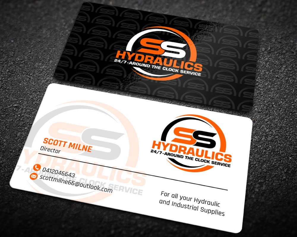 SS HYDRAULICS logo design by Boomstudioz