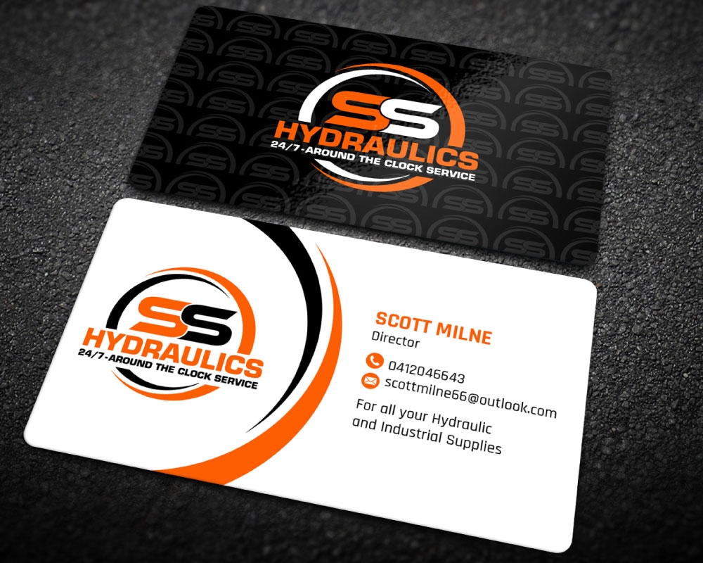 SS HYDRAULICS logo design by Boomstudioz