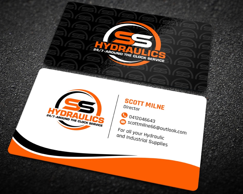 SS HYDRAULICS logo design by Boomstudioz