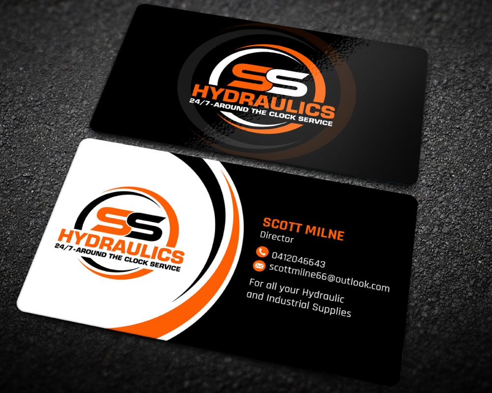 SS HYDRAULICS logo design by Boomstudioz