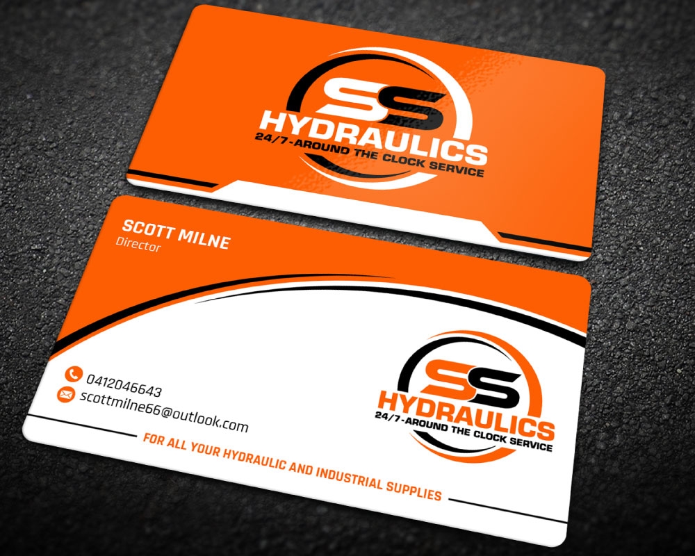 SS HYDRAULICS logo design by Boomstudioz