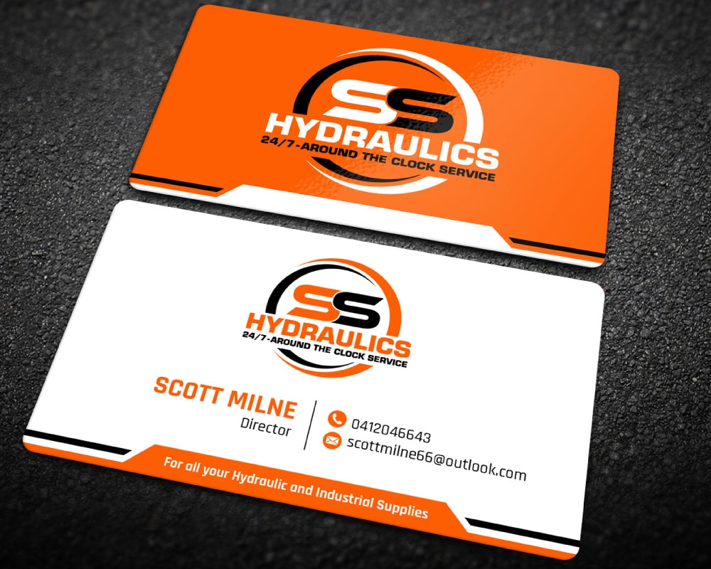 SS HYDRAULICS logo design by Boomstudioz