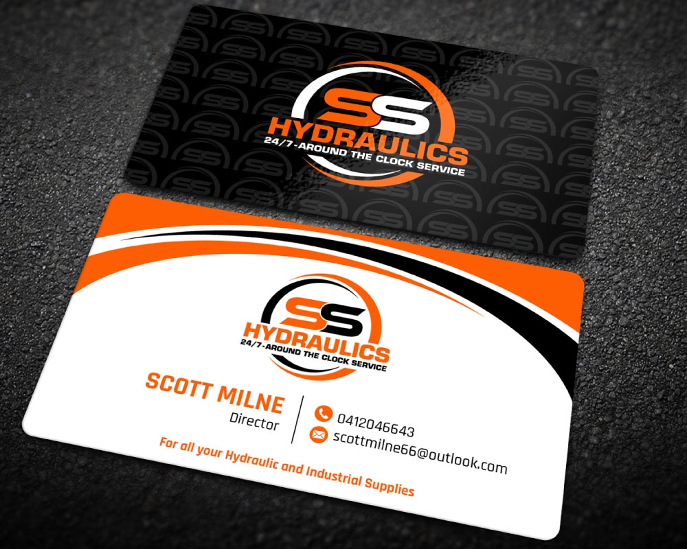 SS HYDRAULICS logo design by Boomstudioz