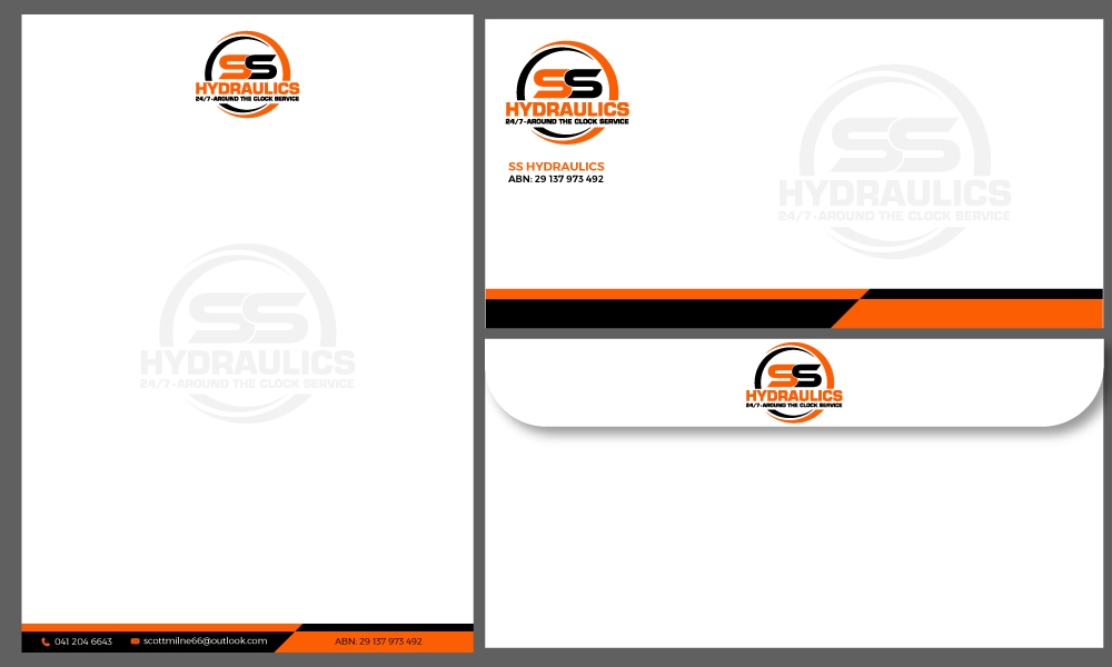 SS HYDRAULICS logo design by Gelotine