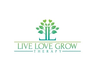 Live Love Grow Therapy logo design by Krafty