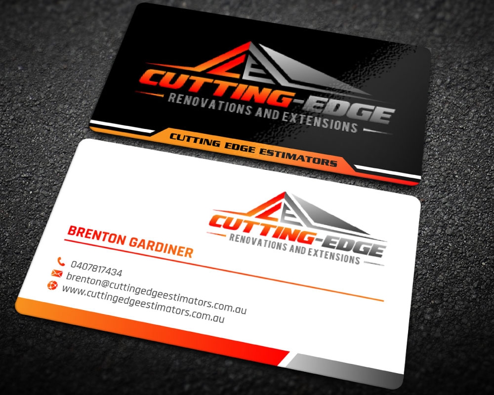 Cutting edge renovations logo design by Boomstudioz