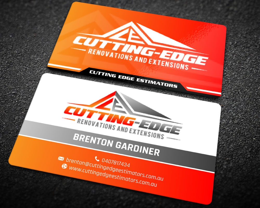 Cutting edge renovations logo design by Boomstudioz