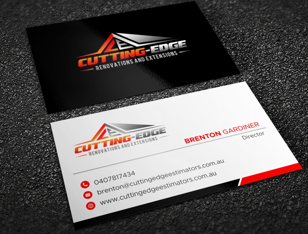 Cutting edge renovations logo design by Kindo