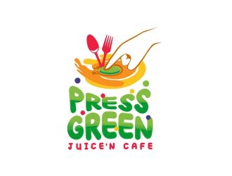 Press Green (JuiceN Cafe) logo design by mrdesign