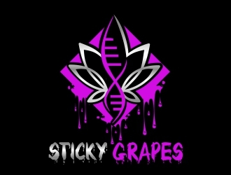 Sticky Grapes  logo design by ruki