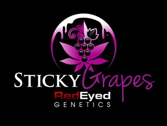 Sticky Grapes  logo design by DreamLogoDesign