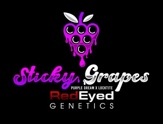 Sticky Grapes  logo design by DreamLogoDesign