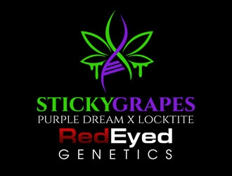 Sticky Grapes  logo design by DreamLogoDesign