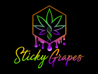 Sticky Grapes  logo design by wendeesigns