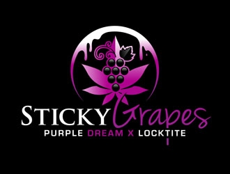 Sticky Grapes  logo design by DreamLogoDesign