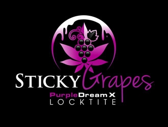 Sticky Grapes  logo design by DreamLogoDesign