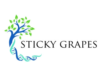 Sticky Grapes  logo design by jetzu