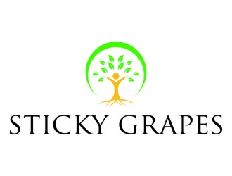 Sticky Grapes  logo design by jetzu