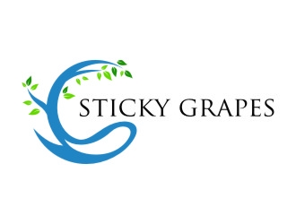 Sticky Grapes  logo design by jetzu